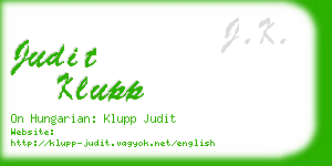judit klupp business card